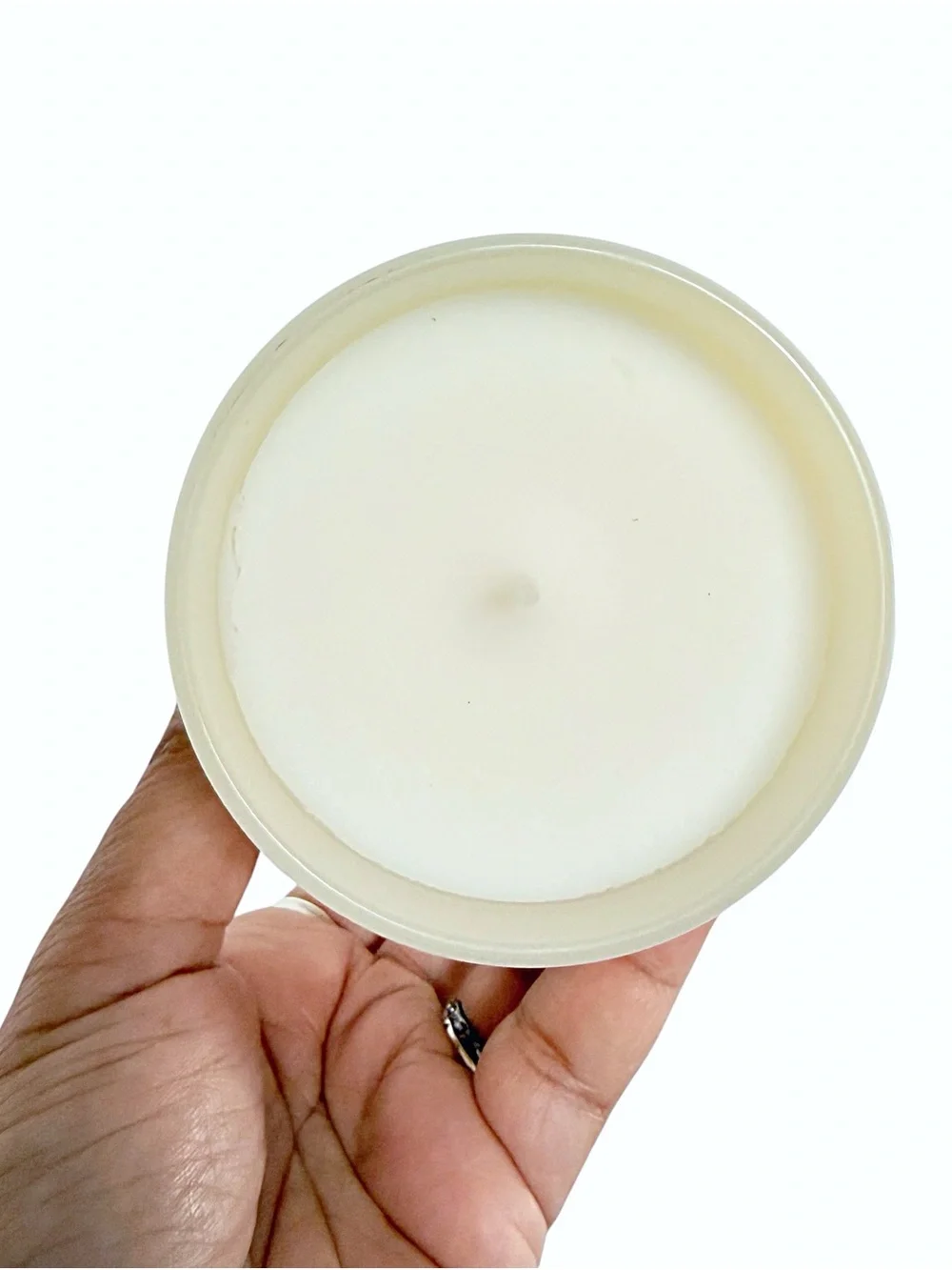 Leoben Company Jasmine Santal Luxury Scented Candle - Cream with Burgundy Lid